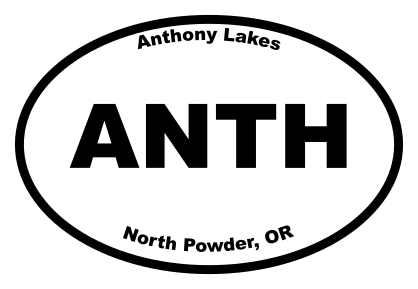 Anthony Lakes Oval Sticker