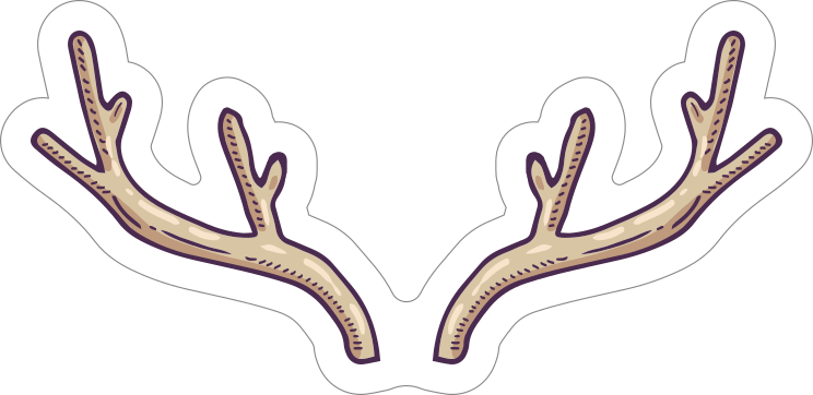 Antlers Boho Sticker