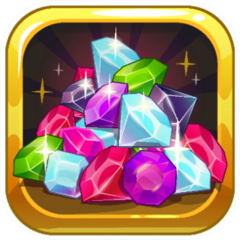 App Icon With Colorful Shiny Jewels Sticker
