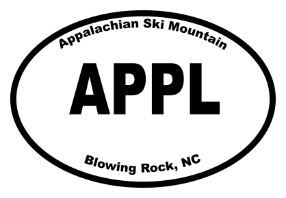 Appalachian Ski Mountain Oval Sticker