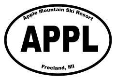 Apple Mountain Ski Resort Oval Sticker