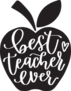 Apple Teacher Design Best Teacher Ever Sticker
