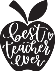 Apple Teacher Design Best Teacher Ever Sticker