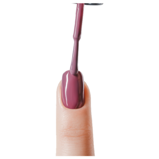 Applying Lilac Pastel Nail Polish Sticker