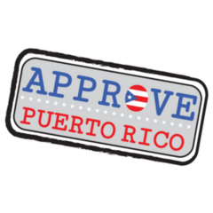 Approve Puerto Rico Stamp Flag Sticker