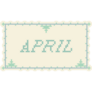 April Typography Sticker