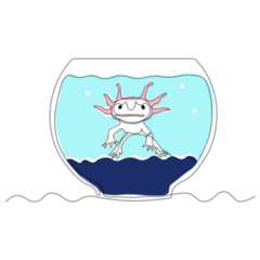 Aquarium Axolotl Sticker
