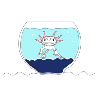 Aquarium Axolotl Sticker