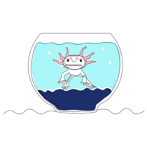 Aquarium Axolotl Sticker