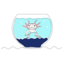 Aquarium Axolotl Sticker