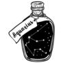Aquarius Constellation In A Bottle Sticker