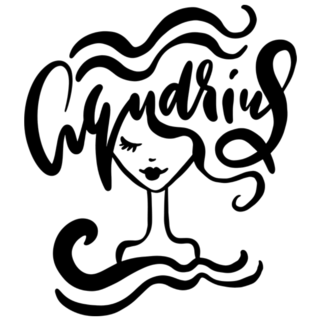 Aquarius Girl Sketch Abstract Sticker