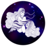 Aquarius Horoscope Circle Illustration Sticker