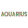 Aquarius Lettering Sticker