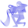 Aquarius Line Art Zodiac Icon Sticker