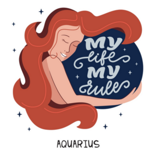 Aquarius My Life - My Rules Sticker