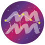 Aquarius Sign Starry Galaxy Sticker 