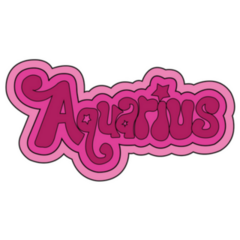 Aquarius Star Lettering Sticker