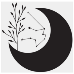 Aquarius Stars Constellation With Black Moon Sticker 