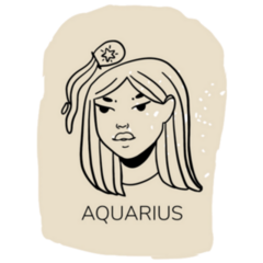 Aquarius Trendy Sticker