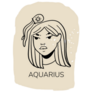 Aquarius Trendy Sticker