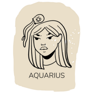 Aquarius Trendy Sticker
