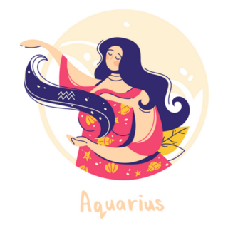 Aquarius Zodiac Air Sign Sticker