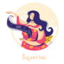 Aquarius Zodiac Air Sign Sticker