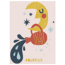 Aquarius Zodiac Nursery Cartoon Sticker 