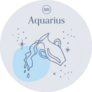 Aquarius Zodiac Sign Abstract Sticker