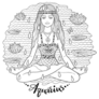 Aquarius Zodiac Sign Meditation Sticker