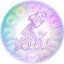 Aquarius Zodiac Sign Soft Ultra Violet Sticker
