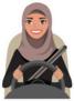 Arab Woman Driving Car Sticker