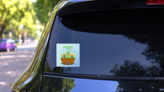 Arbor Day Bubble Sticker on a Rear Car Window (New) example