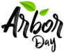 Arbor Day Calligraphy Sticker