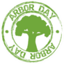 Arbor Day Green Circle Sticker