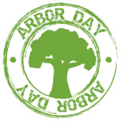 Arbor Day Green Circle Sticker