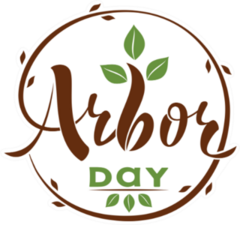 Arbor Day Leaves Circle Sticker