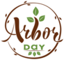 Arbor Day Leaves Circle Sticker