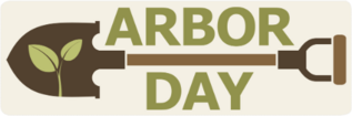 Arbor Day Shovel Sticker