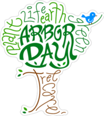 Arbor Day Text Illustration Sticker