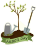 Arbor Day Tree Sapling Sticker