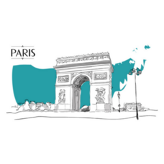 Arc De Triomphe Paris, France Vintage Sketch Sticker