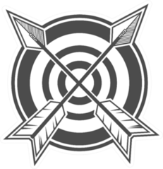 Archery Design Concept Target And Arrows Sticker