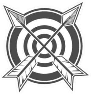 Archery Design Concept Target And Arrows Sticker