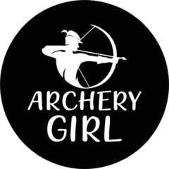 Archery Girl Circle Sticker