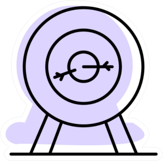 Archery With Purple Shadow Sticker