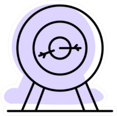 Archery With Purple Shadow Sticker