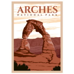 Arches National Park Outdoor Adventure Vintage Utah Sticker