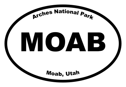 Arches National Park Oval Sticker